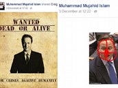 Muhammad Mujahid Islam vyhrooval na Facebooku i Davidu Cameronovi.