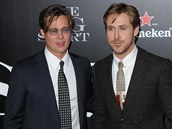 Pitt a Gosling na tiskové konferenci k filmu.