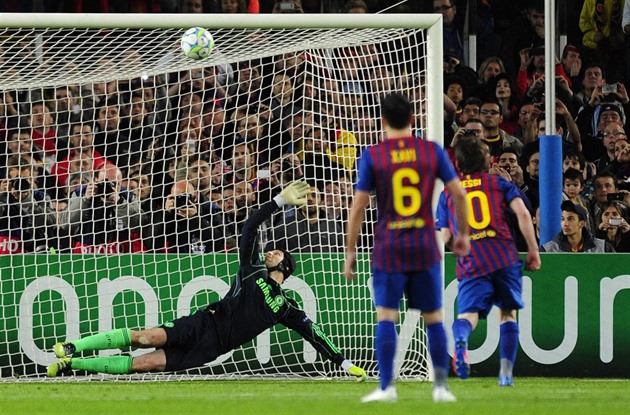 V roce 2012 nepřekonal Lionel Messi Petra Čecha ani z penalty. Trefil břevno.