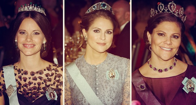 Zleva: Princezna Sofia, princezna Madeleine a princezna Victoria.