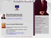 Ransdorfovy oficiální stránky uvádí jako adresu kanceláe místo, kde ádná...