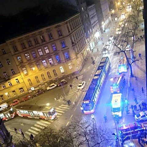 Nehoda ve Francouzsk ulici.