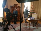 Na píprav penosu Vánoního poselství se podílela TV Nova.
