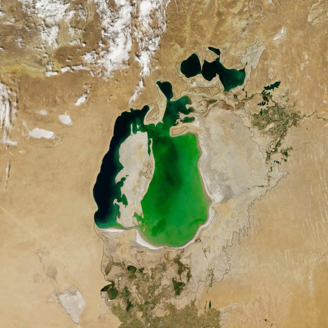Aralsk jezero se bhem pouhch nkolika let zmnilo k nepoznn.