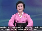 Úspný test vodíkové bomby v severokorejské televizi naden komentovala...