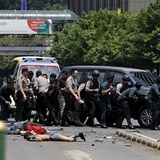 Teroristick tok v Jakart.