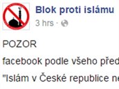 O zruení stránek informoval Blok proti islámu.