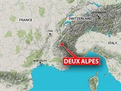 K tragédii dolo v lyaském stedisku Deux Alpes