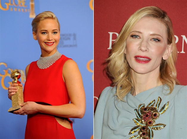 Mezi nominovanými na nejlepí hereku jsou Jennifer Lawrence a Joy a Cate...