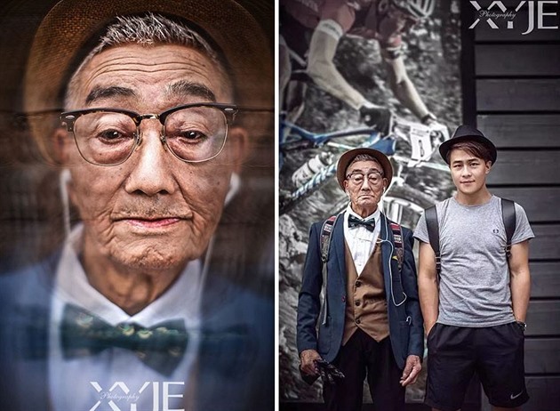 Díky vnukovi se čínský farmář stal módní ikonou