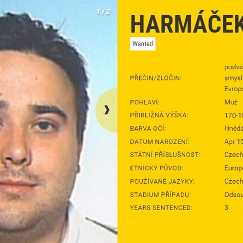 Mezin�rodn� hledan� Tom� Herm��ek.