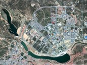 Satelitní snímky Ordosu dávají pedstavu o velikosti msta pro milion lidí.