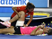 Kristýna Plíková zvládla první kolo Australian Open i se zranným stehnem.