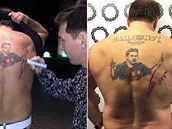 Lionel Messi se Marku Vítovi podepsal na záda, ten pak doplnil své tetování o...
