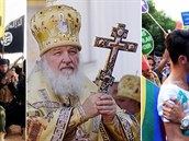 Hlavní pedstavitel ruské pravoslavné církve patriarcha Kirill okoval...