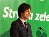 Matj Stropnický na sjezdu Strany zelených.