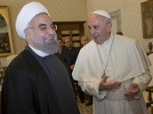 Íránský prezident Hasan Rúhání navtívil Vatikán a papee Frantika.