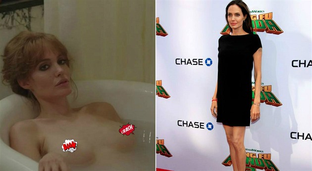 Angelina se nebála pochlubit se v novém filmu svými nov vytvarovanými prsy.