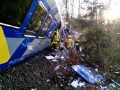 V Bavorsku se eln stetly dva vlaky, píina nehody je neznámá.