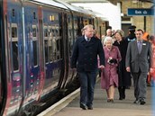 Vlakovou dopravu vyuila královna u v únoru roku 2014.