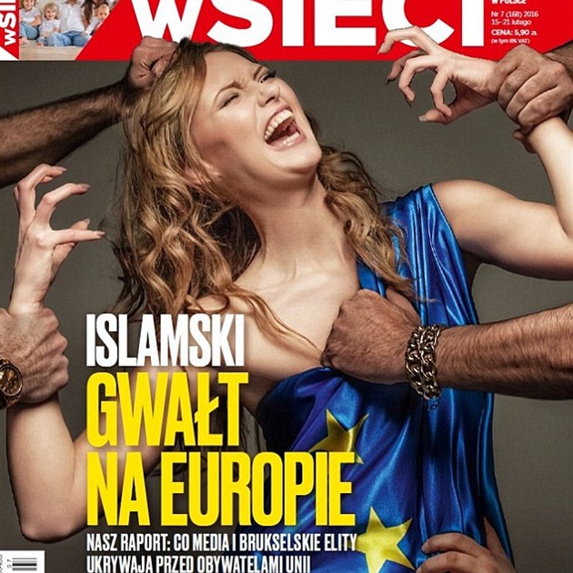 okující titulní strana polského týdeníku.