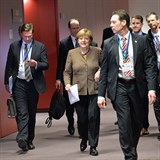 Nmeck kanclka Angela Merkelov nasadila bhem jednn optimistick smv.
