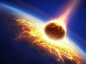 Asteroid by po dopadu uvolnil do atmosféry obrovské mnoství popelu a prachu....