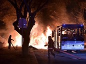Výbuch v turecké Ankae si zatím vyádal 28 lidských ivot. 62 lidí bylo...