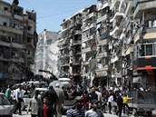 Syrské msto Aleppo v roce 2013.
