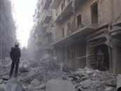 Syrské msto Aleppo odstelují nyní ruské vzduné síly.