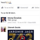 Veronika Kopřivová oslavila na facebooku další rekord svého přítele.