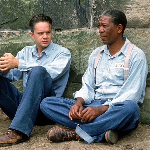 Tim Robbins a Morgan Freeman si spolu zahrli ve filmu Vykoupen z vznice...