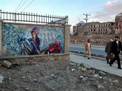 Shamsia Hassani zkráluje svými graffity Afghanistán.