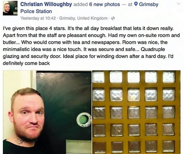 Christian Willoughby vytrolil policejn celu. Jako hotelu j udlil 4 hvzdiky.