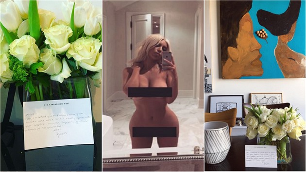 Kim Kardashian posílá celebritám re jako podkování za podporu v kauze nahého...