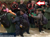 Jan ibík je zachycen na záznamu reportáe, jak fotí pechod uprchlík.