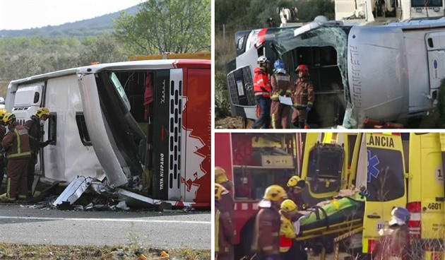 Autobus, který havaroval ve Španělsku, byl plný studentů.
