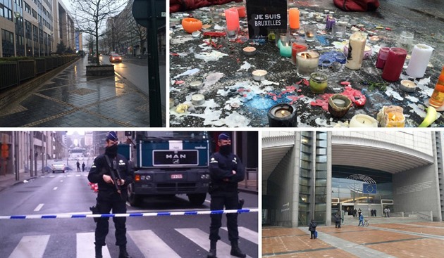 Lidé sdílejí na Twitteru, jak to vypadá den po útocích v belgické metropoli.