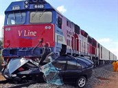 Sráka vlaku a osobního auta. (Ilustraní foto)