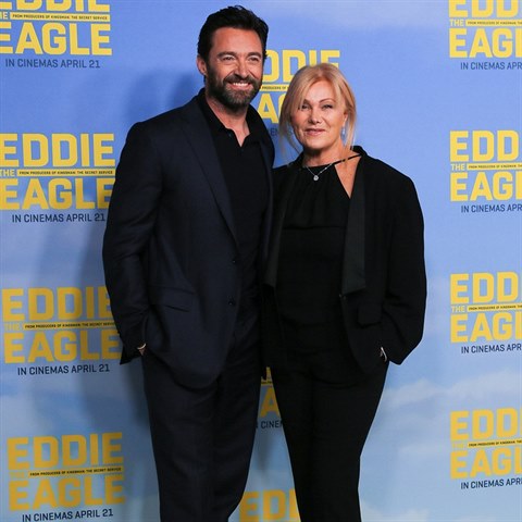 Manel na premie filmu Orel Eddie na konci bezna.