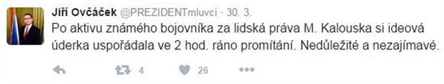 Z termínů jako „ideová úderka“ je jasné, že Ovčáček před angažmá u prezidenta...