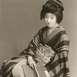 Pohlednice japonsk eny z roku 1913.