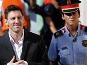 Fotbalista Lionel Messi stanul kvli daovým únikm i ped panlským soudem.