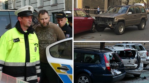 Okolo 50 aut smetl opilý policejní dstojník Karel Kadlec v úterý odpoledne na...