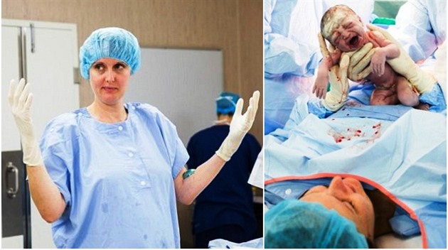 Britka Sarah Downs (31) poprvé porodila - a rozhodn to nebylo obyejné.