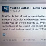 Nechutn vzkazy na facebooku Lenky Dusilov.