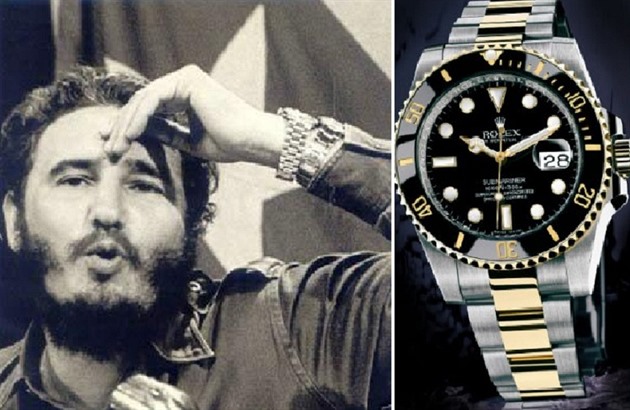 Vdce kubánské revoluce Fidel Castro si co do výbru hodinek nezadal s...