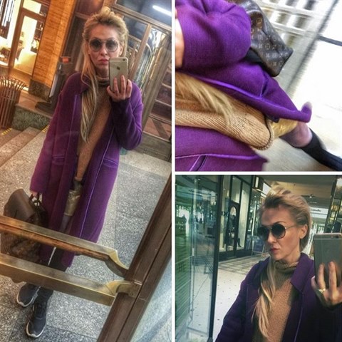 Kateina Hrachov a jej fialov outfit.