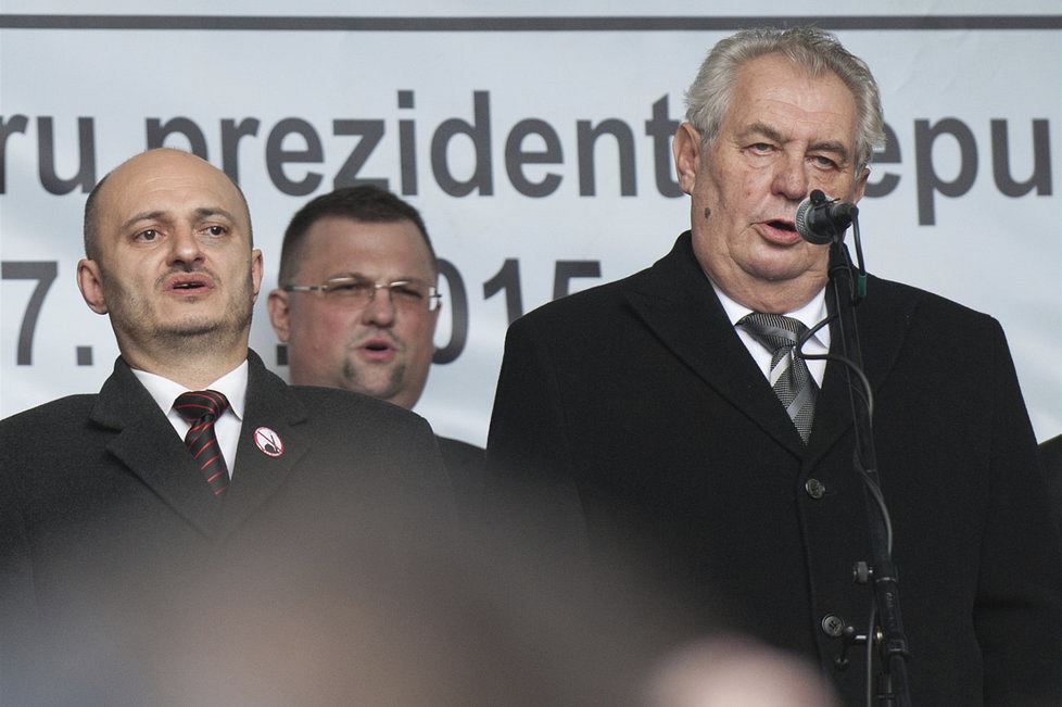 Zeman a Konvika na jednom pdiu 17. listopadu 2015.