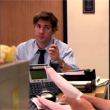 Mistry frk v kanceli byli Jim a Dwight ze sitcomu The Office.